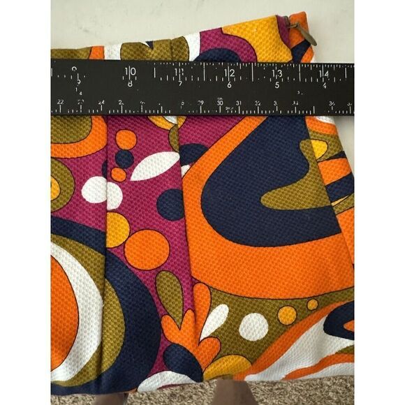 Zara Printed High Waisted Multi Colored Shorts Size: Small NWOT 70s Hippie - Picture 5 of 6